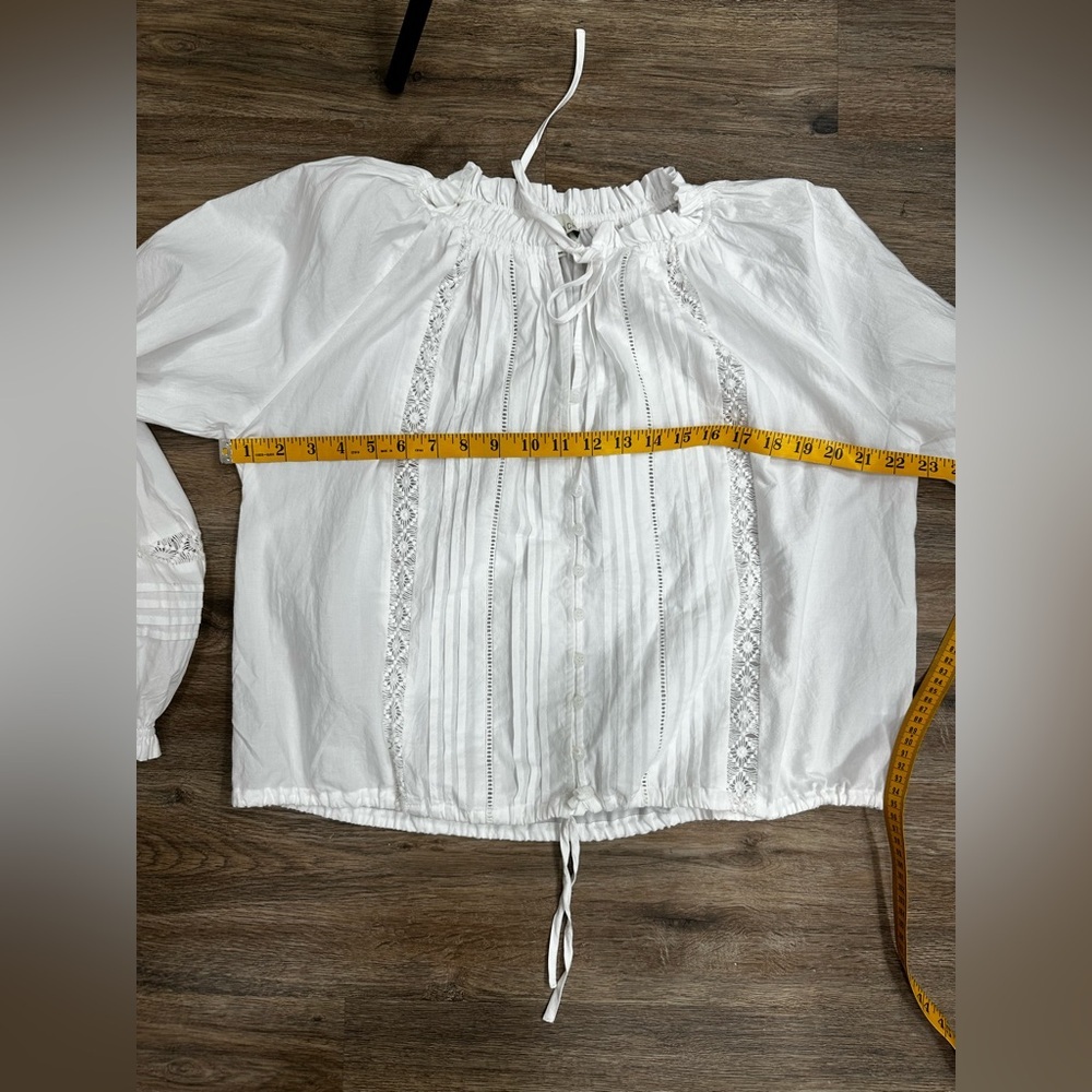 PINCH Women's Misty Lace Top Size M in White - Picture 9 of 12